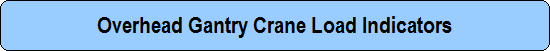 Overhead Gantry Crane Load Indicators